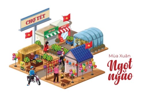 Mẫu thiết kế Postcard Dân gian, tết, truyền thống, folk, traditions, dễ thương, cute, chibi, hoạt hình, cartoon 1779474682