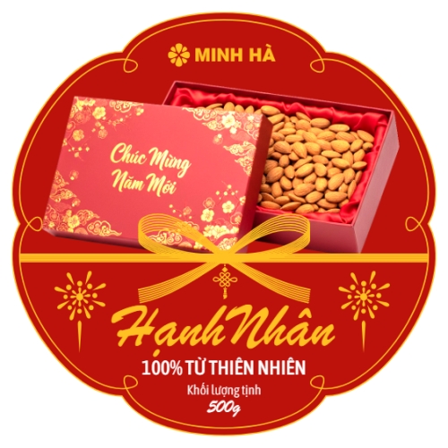 Mẫu thiết kế Tag giấy Hạnh nhân 100% từ thiên nhiên 1778442554
