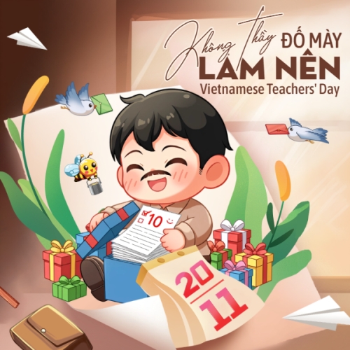 Mẫu thiết kế Bài post MXH vuông Không thầy đố mày làm nên 1779254529