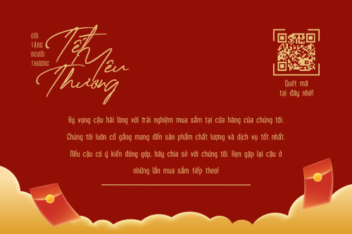 Mẫu thiết kế Thank you card Tết, Xuân, Ất tỵ, 2025, năm 2025, hoa lá, thuần Việt, cổ điển 1778451309