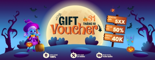 Mẫu thiết kế Gift voucher Halloween, lễ hội ma quái, sự kiện, event, dễ thương, cute, chibi, hoạt hình, cartoon 1778448154