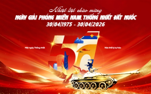 Mẫu thiết kế Banner - Băng rôn Chào mừng 51 năm giải phóng miền Nam, thống nhất đất nước 30/4 1779679568