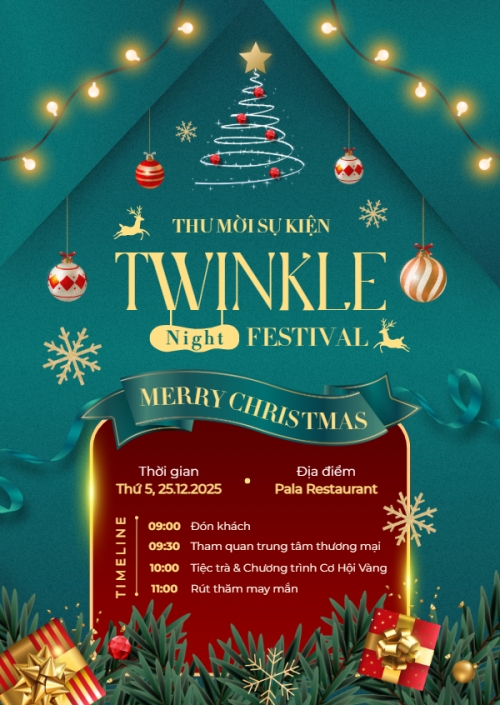 Mẫu thiết kế Thư mời Twinkle night festival 1777575106