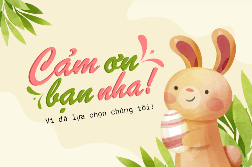 Mẫu thiết kế Thank you card Dễ thương, cute, chibi, hoạt hình, cartoon 1778442069