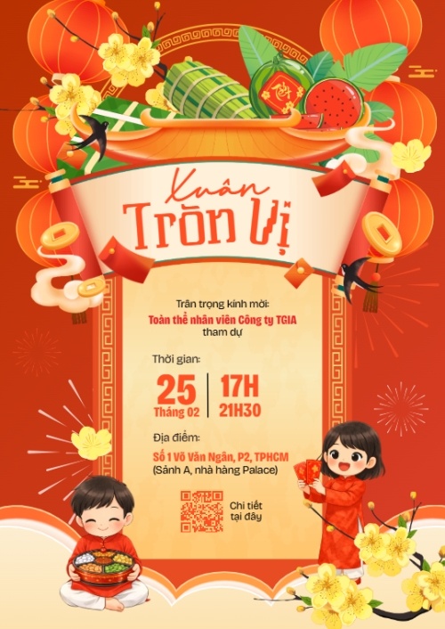 Mẫu thiết kế Thư mời Xuân trọn vị 1780421962