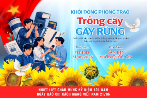Mẫu thiết kế Bài post MXH ngang Nhiệt liệt chào mừng ngày Báo chí Cách mạng Việt Nam 21/6 1781494312