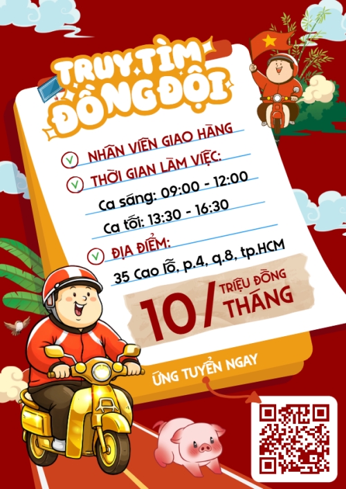 Mẫu thiết kế Poster chuẩn Tuyển dụng giao hàng 1780311568