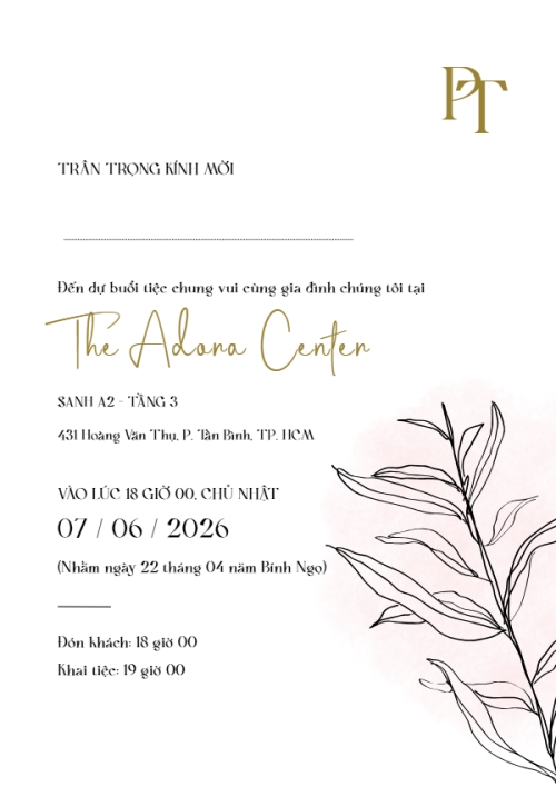 Mẫu thiết kế Ruột thiệp cưới Thiệp cưới Nét hoa 1780431302