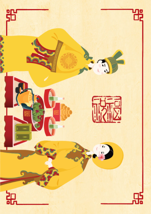 Mẫu thiết kế Ruột thiệp cưới Tri Kỷ, truyền thống, traditional, dân gian 1780431489