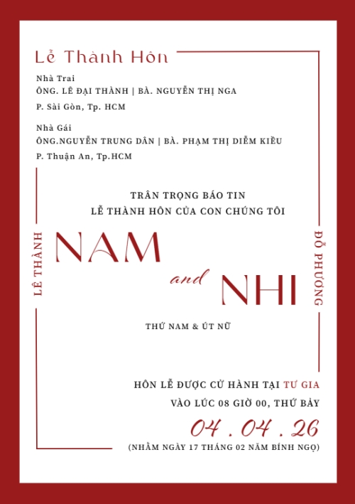 Mẫu thiết kế Ruột thiệp cưới Thiệp cưới Love and Joy 1780427027