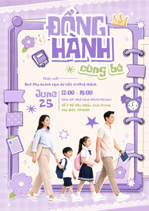 Mẫu thiết kế Thư mời Đồng hành cùng bé 1780421925