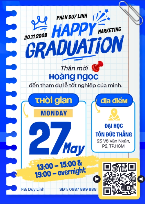 Mẫu thiết kế Thư mời Thư mời tốt nghiệp 1780616027