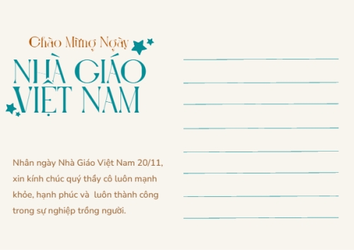 Mẫu thiết kế Thiệp chúc mừng Chào mừng ngày nhà giáo Việt Nam 1781540578