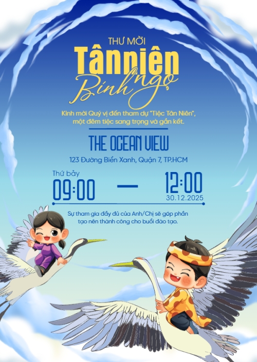 Mẫu thiết kế Thư mời Thư mời tân niên 1780421945