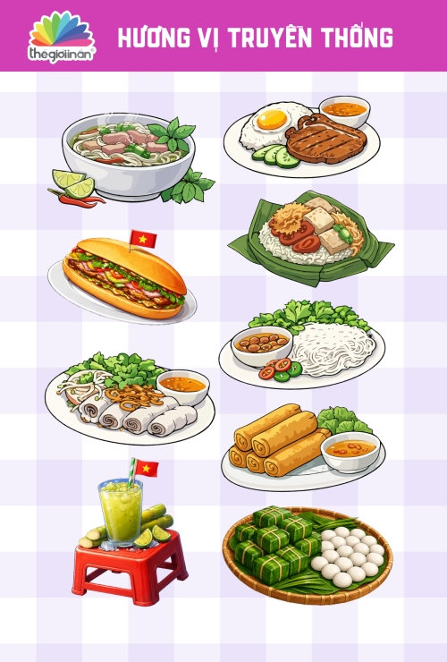 Mẫu thiết kế Nhãn Sticker - Sticker Sheets Hương vị truyền thống 1781535364