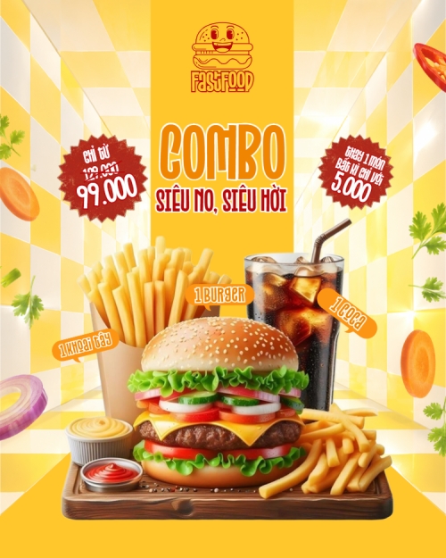 Mẫu thiết kế Bài post MXH dọc Combo siêu no siêu hời 1781344148