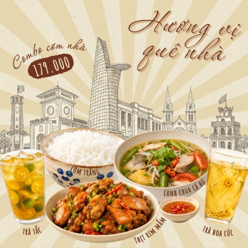 Mẫu thiết kế Bài post MXH vuông Hương vị quê nhà 1781072766