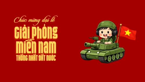 Mẫu thiết kế Hình nền máy tính Mừng ngày Giải phóng miền Nam, thống nhất đất nước 1781065044