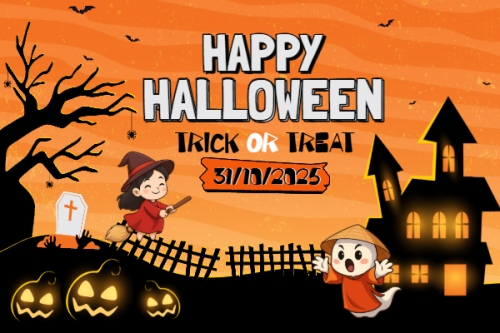 Mẫu thiết kế Banner - Băng rôn Halloween, lễ hội ma quái, sự kiện, event, dễ thương, cute, chibi, hoạt hình, cartoon 1781534915