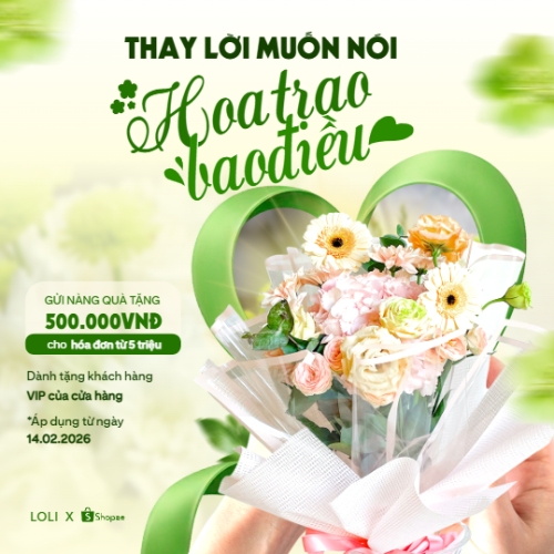 Mẫu thiết kế Bài post MXH vuông Thay lời muốn nói hoa trao bao điều 1781534671