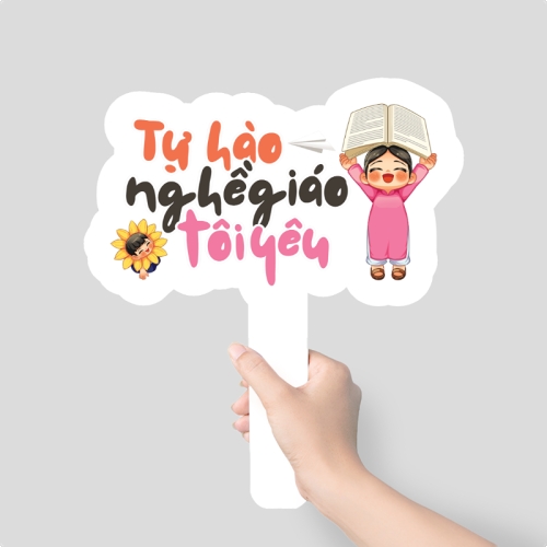 Mẫu thiết kế Hashtag cầm tay Tự hào nghề giáo tôi yêu 1781535612