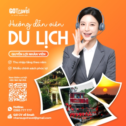 Mẫu thiết kế Bài post MXH vuông Hướng dẫn viên du lịch 1781692104