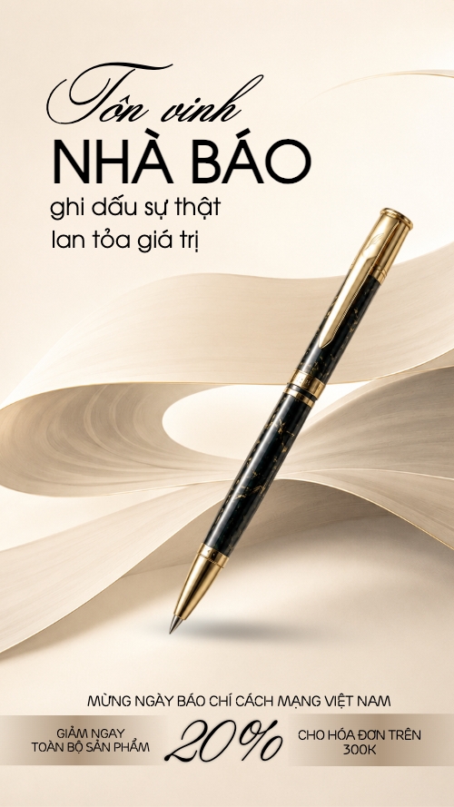 Mẫu thiết kế Bài post MXH (9:16) Tôn vinh nhà báo 1781517418
