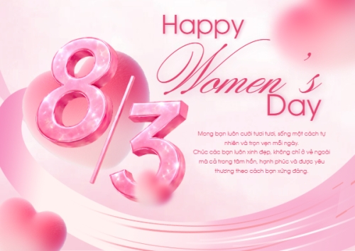 Mẫu thiết kế Thiệp chúc mừng Happy women's day 1781534544