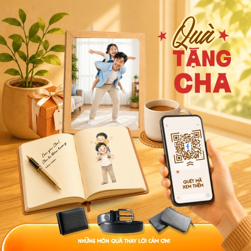 Mẫu thiết kế Bài post MXH vuông Quà tặng cha 1780713140