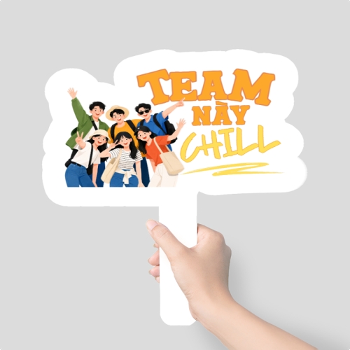 Mẫu thiết kế Hashtag cầm tay Team này chill 1780426123