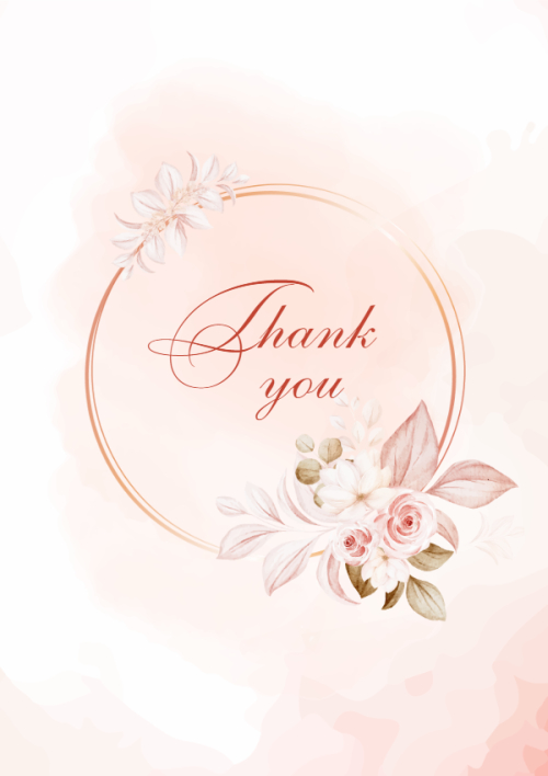 Mẫu thiết kế Ruột thiệp cưới Blush Pink, hoa lá, thiên nhiên, floral 1780427053