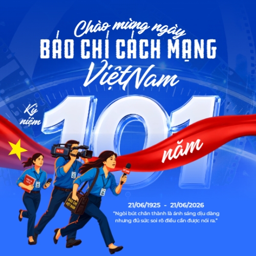 Mẫu thiết kế Bài post MXH vuông Chào mừng ngày Báo chí Cách mạng Việt Nam 21/6 1780511888