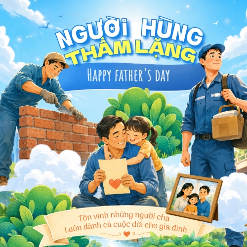 Mẫu thiết kế Bài post MXH vuông Người hùng thầm lặng 1780713140