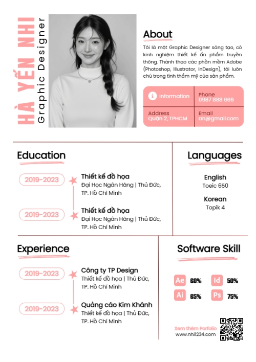Mẫu thiết kế Hồ sơ xin việc Thiết kế, designer, mỹ thuật, tài chính, truyền thông, finance, văn phòng, office, dễ thương, cute 1781534800