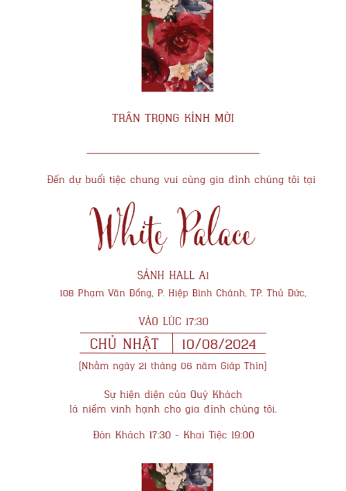 Mẫu thiết kế Ruột thiệp cưới Better Together, cổ điển, vintage, retro, classic, hoa lá 1780431489