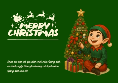 Mẫu thiết kế Thiệp chúc mừng Merry christmas 1781535404