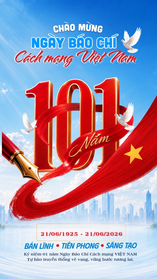 Mẫu thiết kế Bài post MXH (9:16) 101 ngày báo chí cách mạng Việt Nam 1781512947