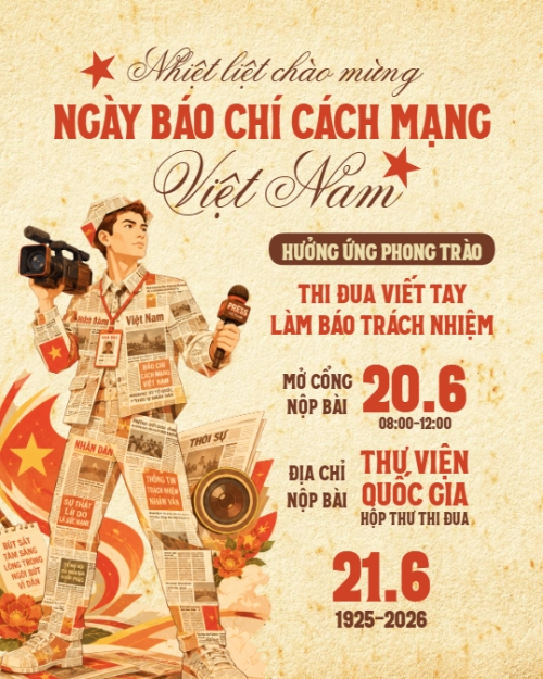 Mẫu thiết kế Bài post MXH dọc Chào mừng ngày Báo chí Cách mạng Việt Nam 21/6 1780718780