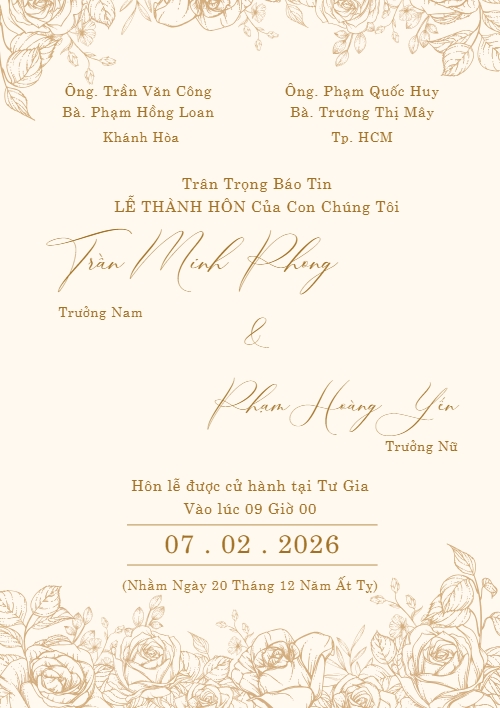 Mẫu thiết kế Ruột thiệp cưới Thiệp cưới sang trọng 1780426977