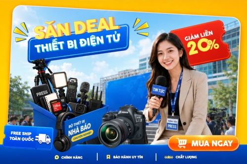 Mẫu thiết kế Bài post MXH ngang Săn deal thiết bị điện tử 1781072528