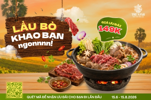 Mẫu thiết kế Bài post MXH ngang Lẩu bò khao bạn 1781494310