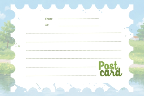 Mẫu thiết kế Postcard Yêu thương xum xuê 1781081046