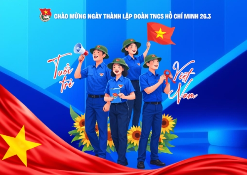 Mẫu thiết kế Thiệp chúc mừng Chào mừng kỷ niệm ngày thành lập Đoàn TNCS Hồ Chí Minh 26/3 1781074577