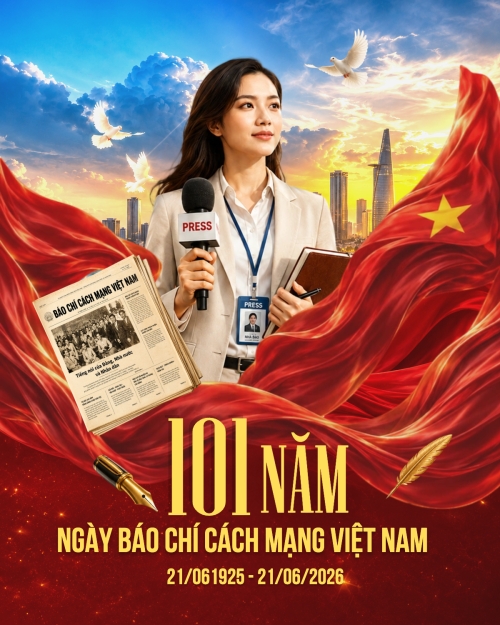 Mẫu thiết kế Bài post MXH dọc 101 năm ngày báo chí cách mạng 1781072695