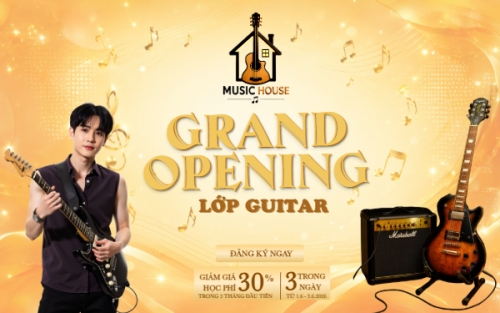 Mẫu thiết kế Banner - Băng rôn Grand opening lớp guitar 1781535547