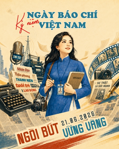 Mẫu thiết kế Bài post MXH dọc Ký niệm báo chí Việt Nam 1780718670