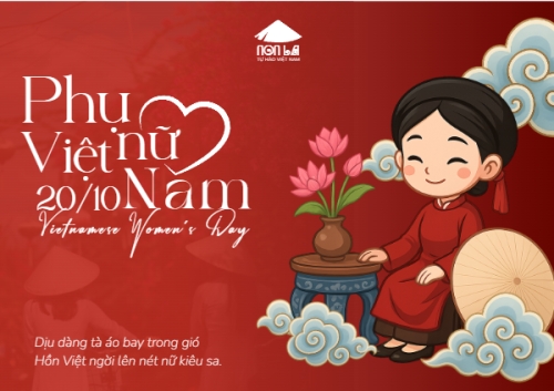 Mẫu thiết kế Thiệp chúc mừng 20/10, Ngày phụ nữ Việt Nam, Vietnamese Women's Day, phụ nữ, sự kiện, event, dễ thương, cute, chibi, hoạt hình, cartoon 1781689333