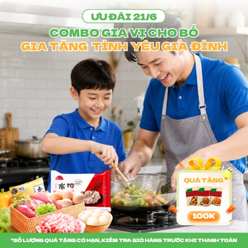 Mẫu thiết kế Khung sản phẩm Combo gia vị cho bố gia tăng tình yêu gia đình 1781535549