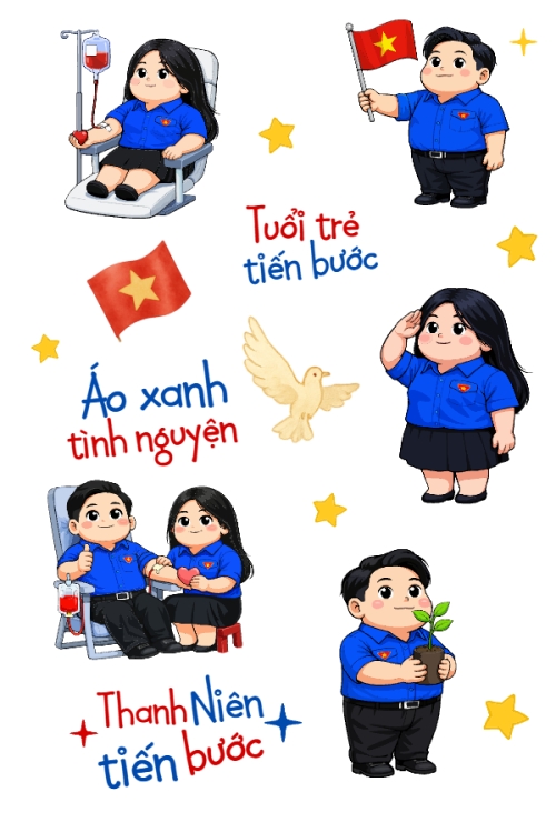 Mẫu thiết kế Nhãn Sticker - Sticker Sheets Kỷ niệm ngày thành lập Đoàn TNCS Hồ Chí Minh 26/3 1781535420