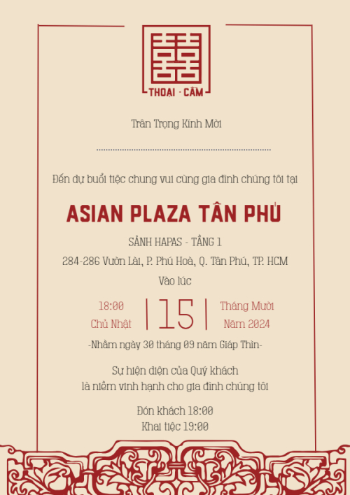 Mẫu thiết kế Ruột thiệp cưới Phu Thê, truyền thống, traditional, dân gian, chibi, dễ thương 1780426976